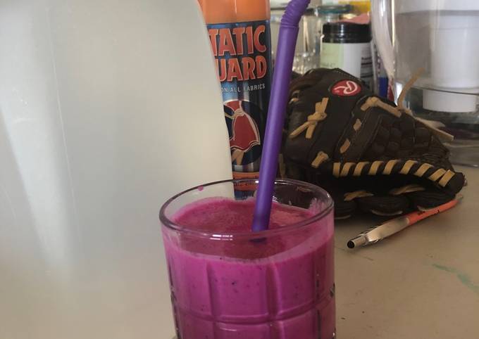 Simple Way to Make Super Quick Homemade Hot pink smoothie