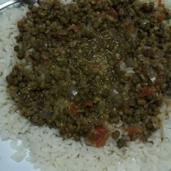 A picture of Green grams with Rice.