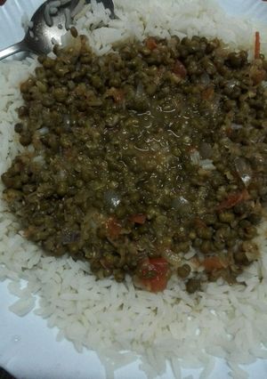 A picture of Green grams with Rice.