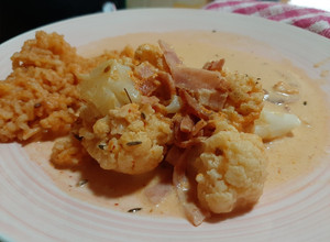 Una foto de Coliflor enchipotlada