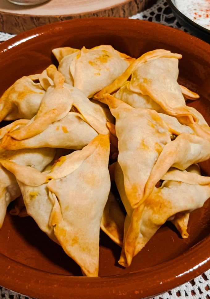Una foto de Börek de champiñones
