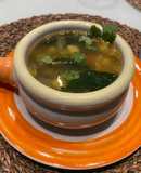 Sopa de verduras con camote