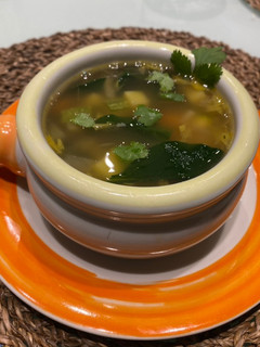 Una foto de Sopa de verduras con camote