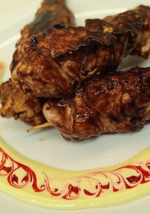 Una foto de Brochetas de pollo al estilo teriyaki