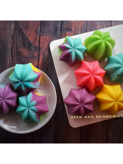 Foto resep Apem Nasi Rainbow