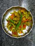 Barbati Tomato Kura or Yard Beans with tomato