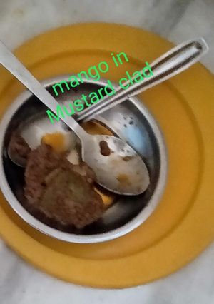 A picture of Mustard mango pickle.