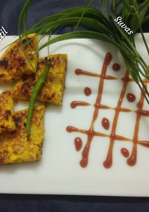 A picture of Spicy Pancakes From Yellow Lentil Ramladoo Pancakes.