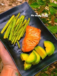 Hình của món Bữa ăn Healthy cùng Cá Hồi Áp Chảo.