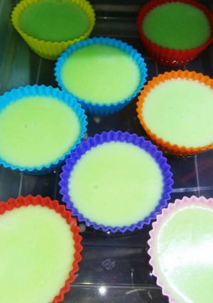 Foto resep Puyo puding "vanilla green"
