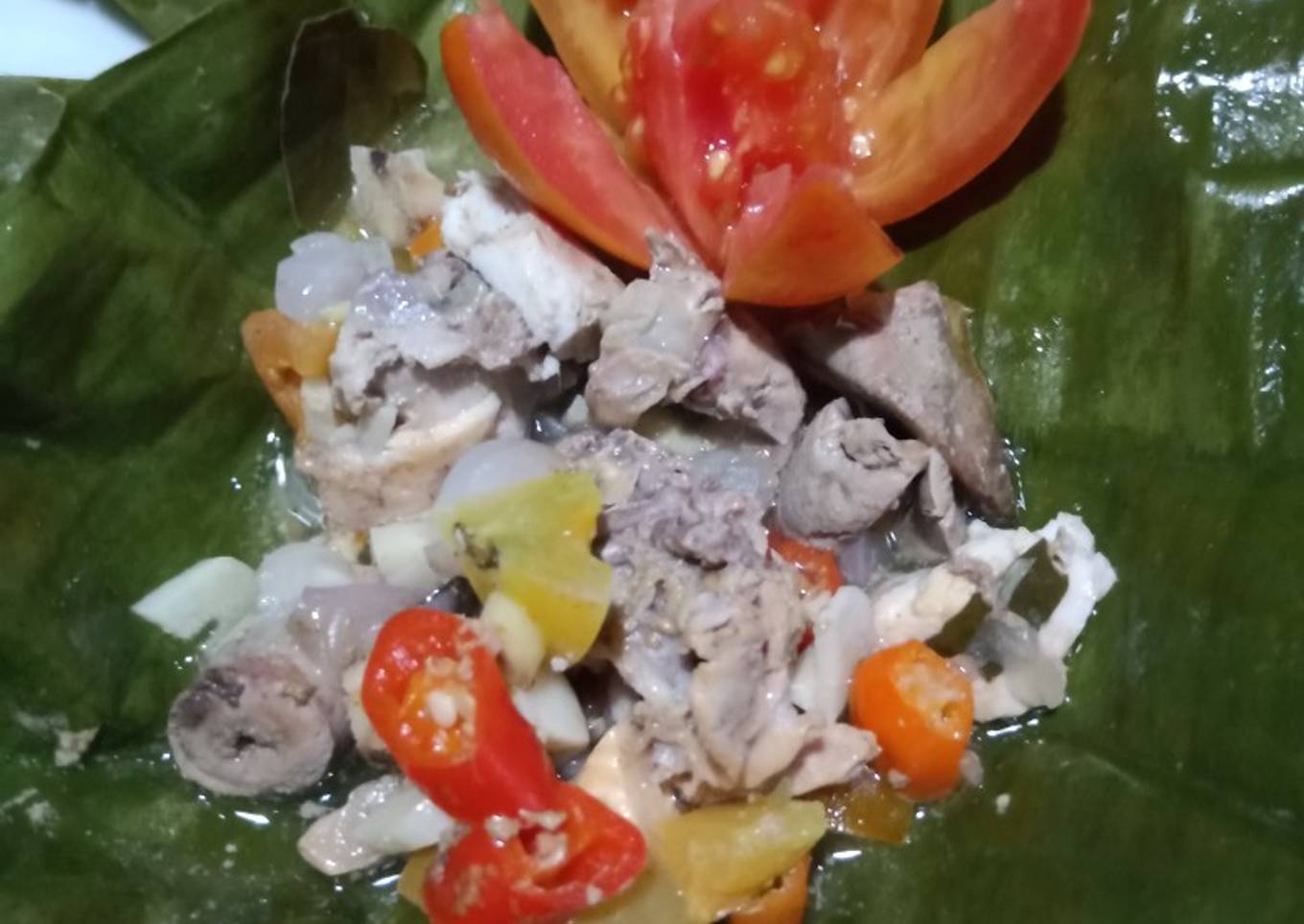 Garang asem daging ayam dan ampela ati