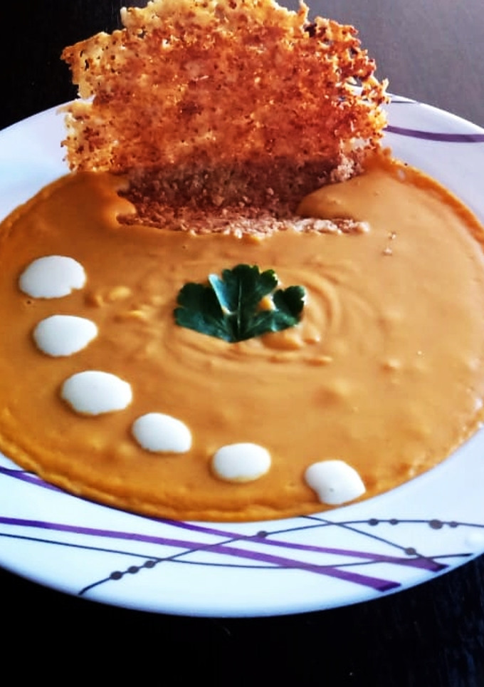 Una foto de Sopa crema de calabaza