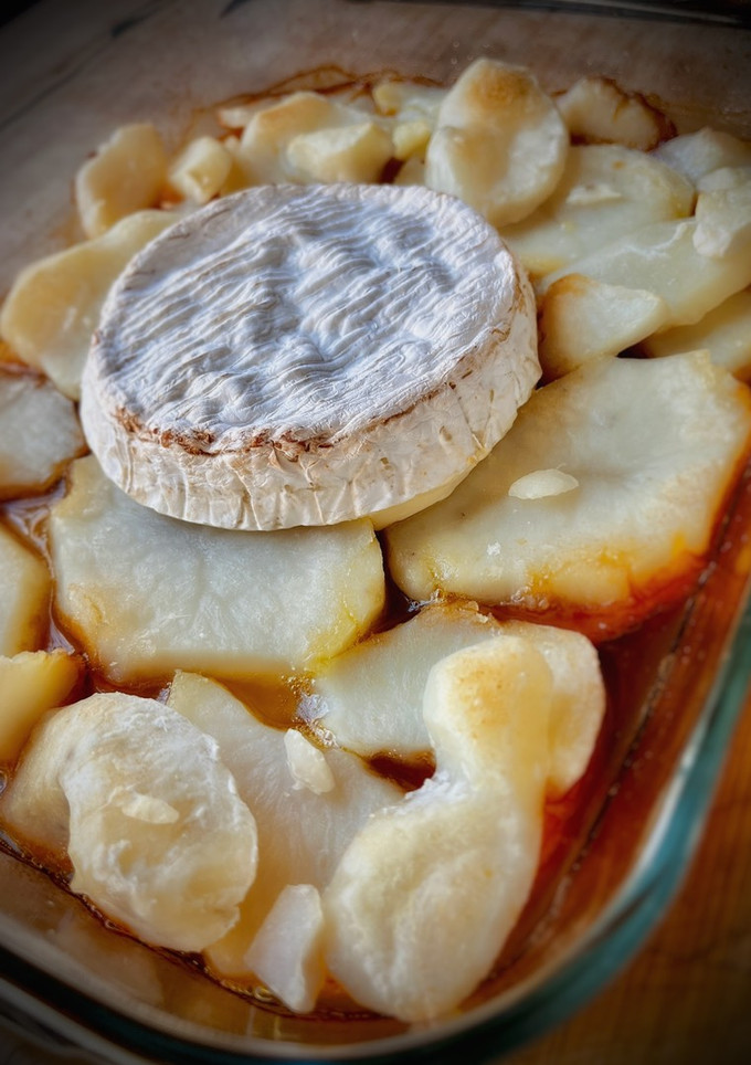 Una foto de Gratén de patatas y cebolla