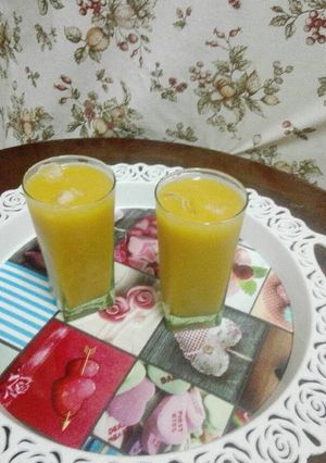 صورة لوصفة عصير المانجو المثلج