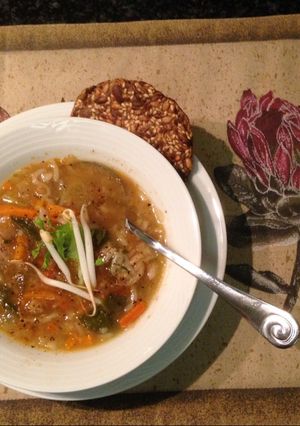 A picture of Winter Beef and veggie soup.