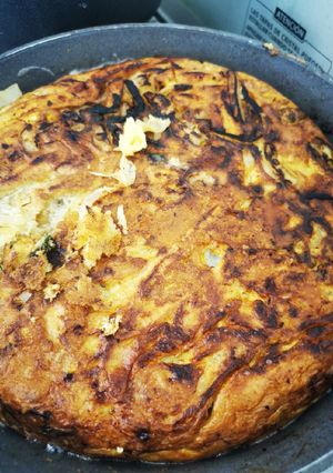 Una foto de Tortilla española con papas fritas