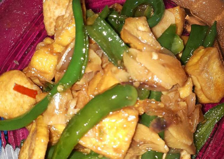 Resep Tahu kecap saori cabe hijau, Lezat Sekali