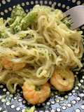 Spaghettis de konjac crevettes curry coco