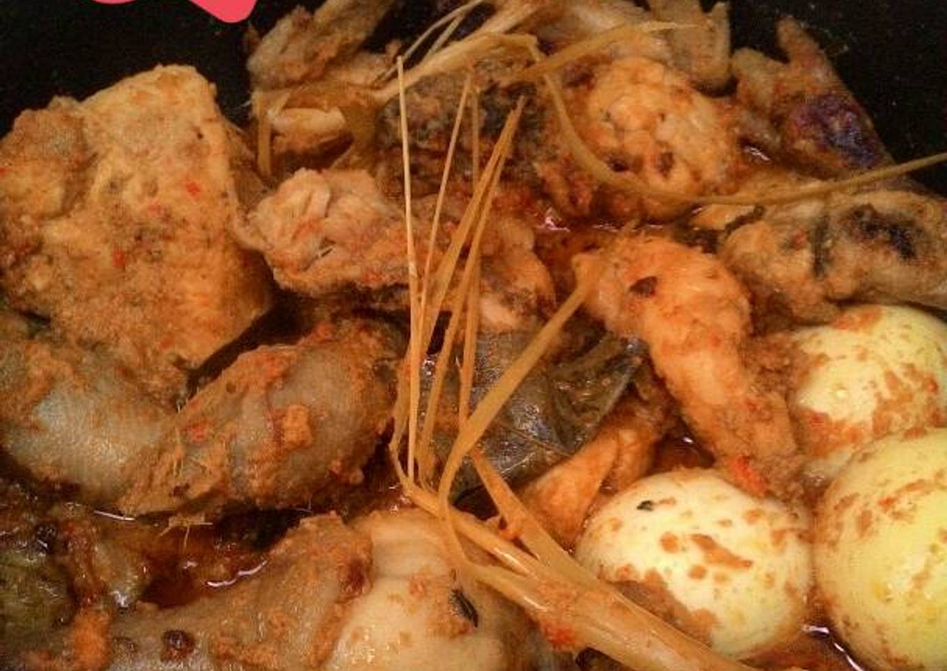 Rendang ayam telur