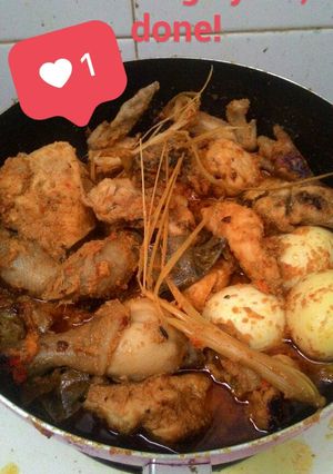 Foto resep Rendang ayam telur
