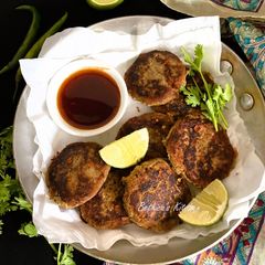 Kathal (Raw Jackfruit) Galouti Kabab / Kebab A picture of Kathal (Raw Jackfruit) Galouti Kabab / Kebab.
