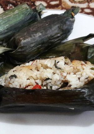 Foto resep NASI BAKAR IKAN TERI KEMANGI