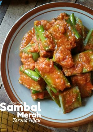 Foto resep Sambal Merah Terong Hijau