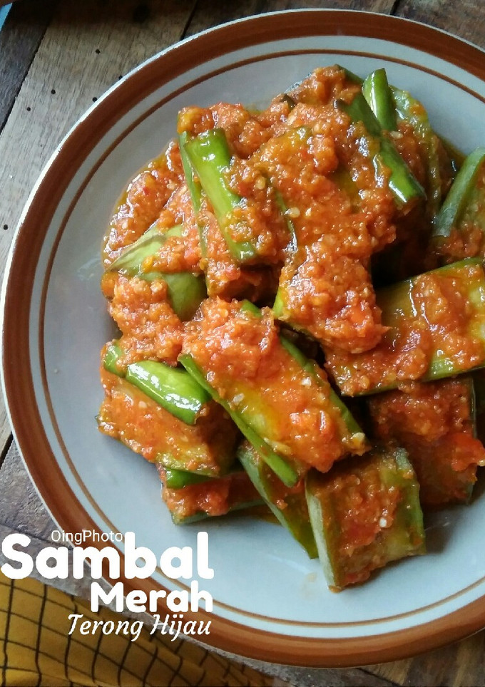 Foto resep Sambal Merah Terong Hijau
