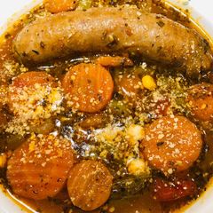 Quick Italian Sausage Veggie Soup 🥣 A picture of Quick Italian Sausage Veggie Soup 🥣.