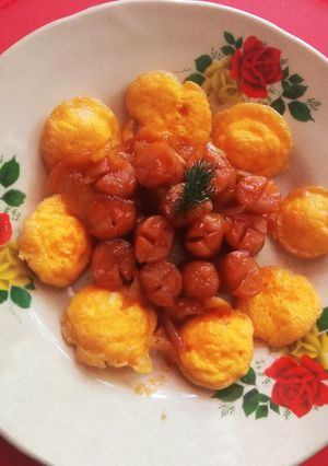 Foto resep Sosis asam manis kuning telur