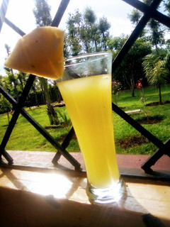 A picture of Pineapple juice(delmonte mwitu🤗😉).