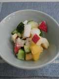 Snow “Namasu” with Crab-Flavored Seafood, Vegetables and Fruits
