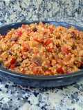 Bulgur con verduras y pasas