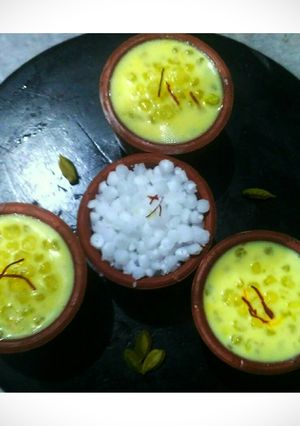 A picture of Sago saffron kheer.