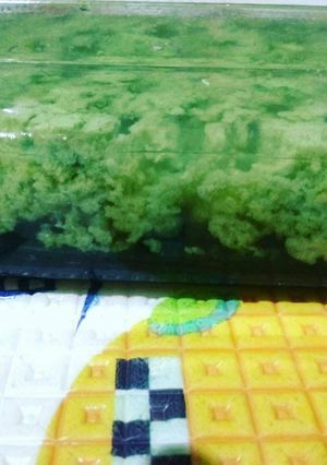 Foto resep Pudding lumut lapis green tea