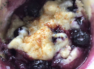 A picture of Blueberry yoghurt Microwave mug muffin❤️🫐.