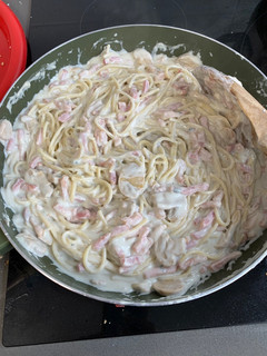 Una foto de Espaguetis con Salsa cabrales