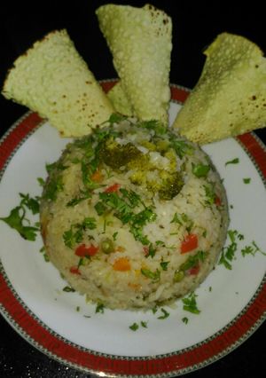 A picture of Coconut Colorful pulav.