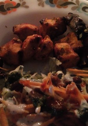 A picture of Chicken Mushkaki.
