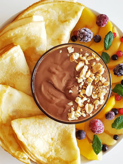 Una foto de Crepes vegetarianos/veganos