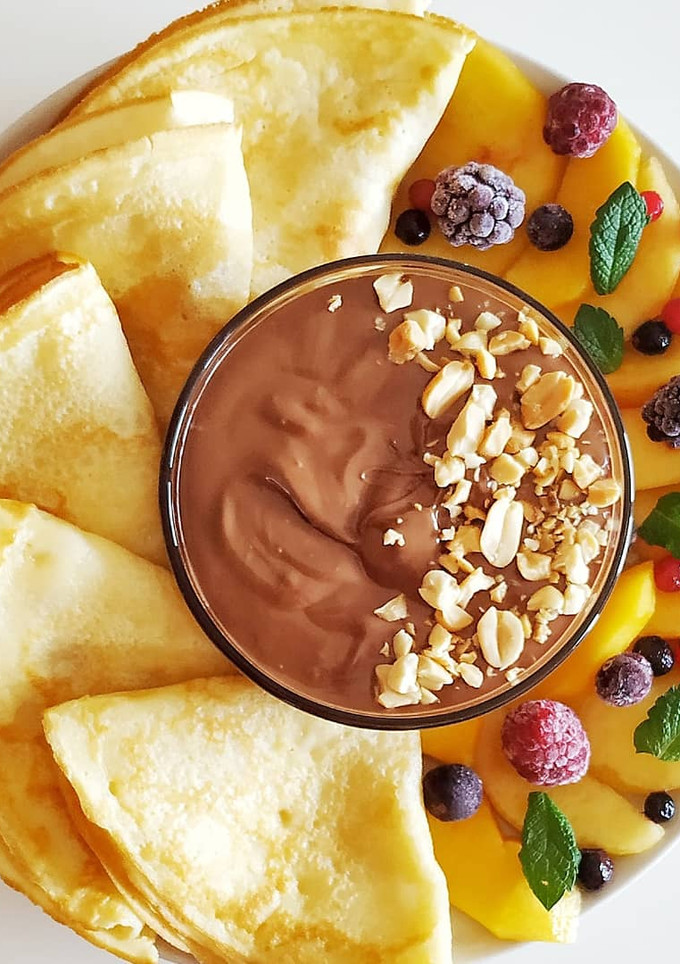 Una foto de Crepes vegetarianos/veganos