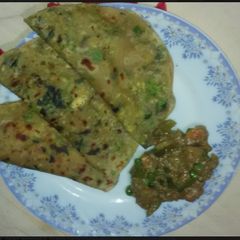 Methi Matar Malai Paratha A picture of Methi Matar Malai Paratha.
