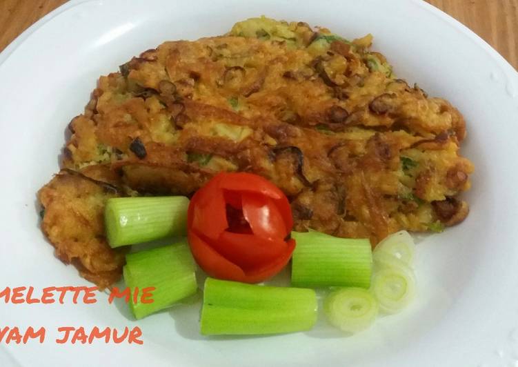 Resep Omelette Mie Ayam Jamur Enak Banget