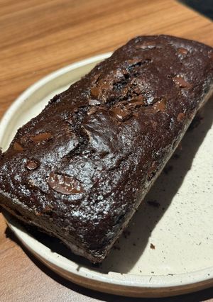 Una foto de Budín fit de banana y chocolate