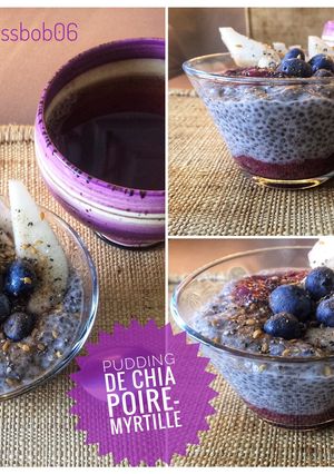 Une photo de Pudding de Chia / poire-myrtilles