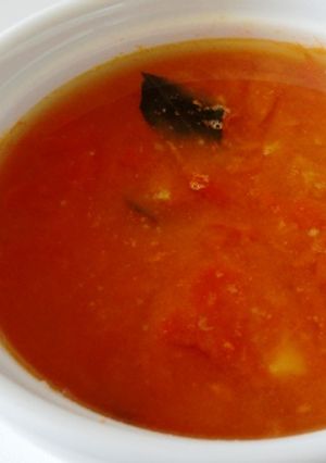 A picture of Tomato Rasam ~ ரசம் | രസം | ಸಾರು.