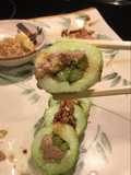 Sushi de pepino espárrago atún y aguacate !!!