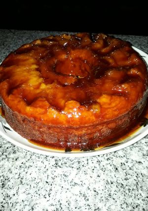 Una foto de Torta invertida de mandarinas