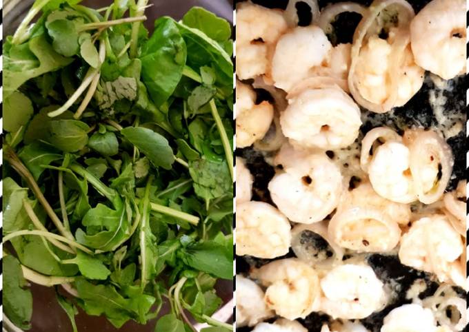 My Garlic Butter king Prawns & Shallots Starter π