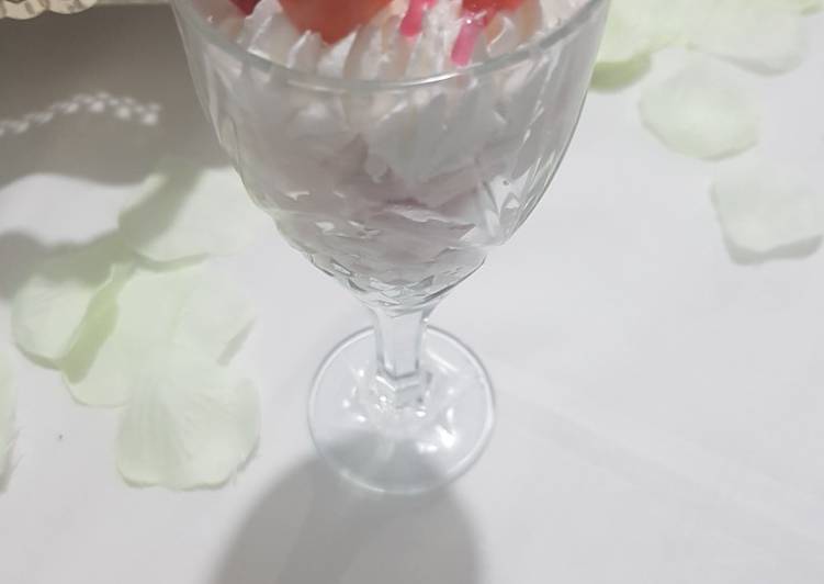 La mousse de banane et fraise